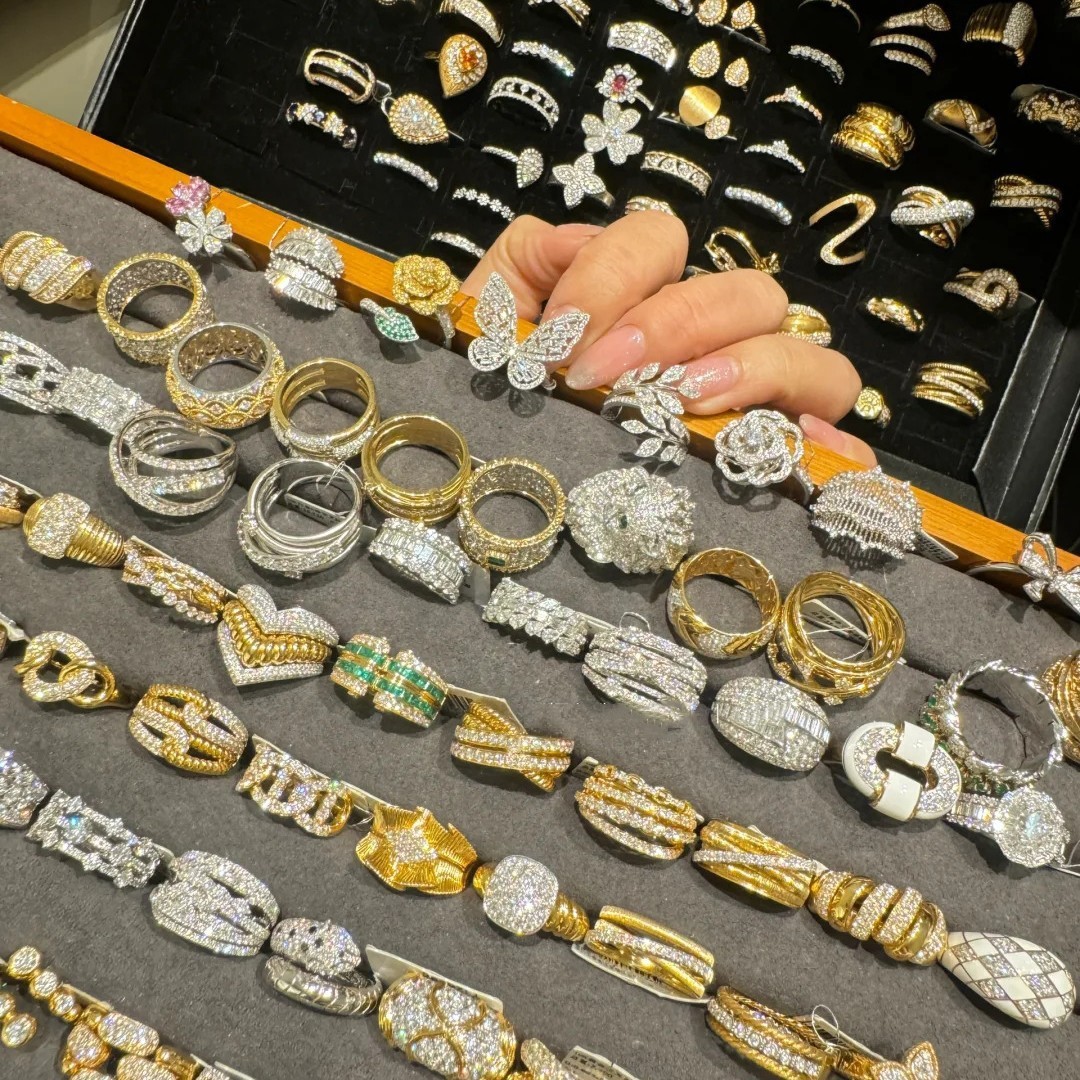 low price clearance ~ real gold electroplated zircon palace style ring light luxury high sense index finger ring niche jewelry wholesale