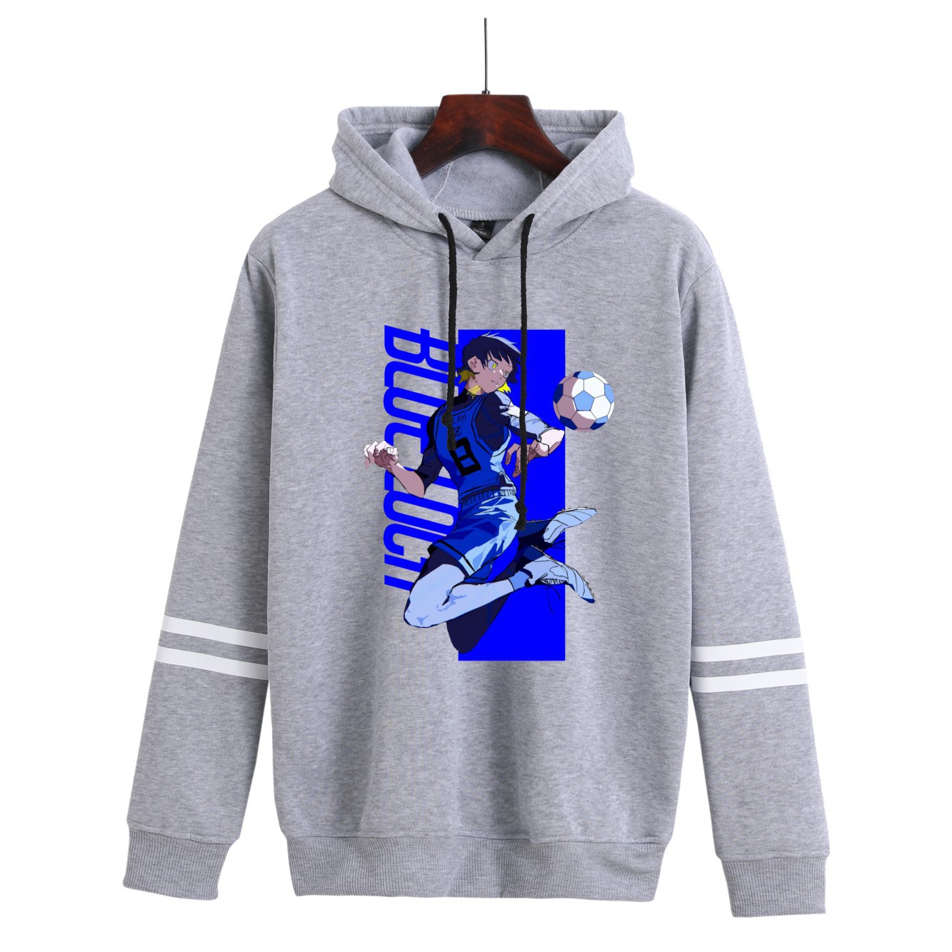 BLUE LOCK Blue Prison Plus Velvet Tamaño más hombres y mujeres Suéter de pareja Trend con capucha sudadera anime