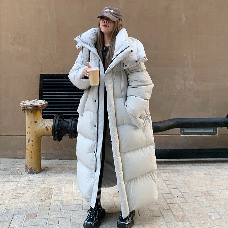Tiktok Extra-Long Cotton Coat for Women, Over-The-Knee, 2025 Thickened Quilt-Style Winter Hooded Cotton Jacket, In-Stock Model Tiktok Extra-Long Cotton Coat for Women, Over-The-Knee, 2025 Thickened Quilt-Style Winter Hooded Cotton Jacket, In-Stock Model