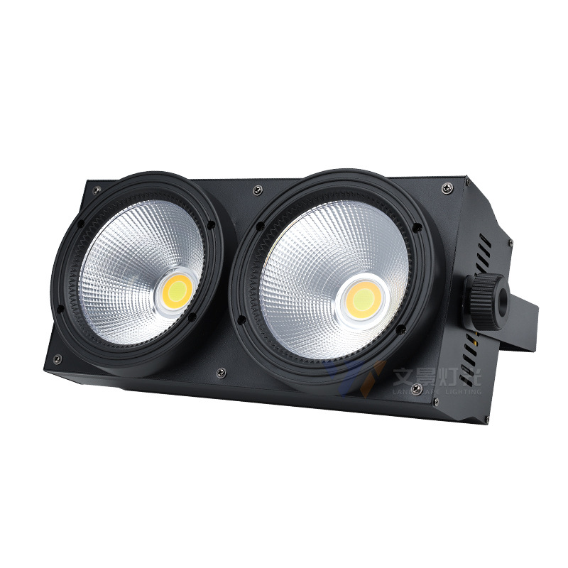 Wenjing etapa 200W dos ojos audiencia luz COB Luz de inundación par barra de luz rendimiento superficie luz 2-ojo Luz de relleno