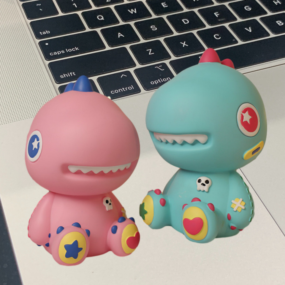 Dibujos animados lindo mascota dragón año Piggy Bank resistente a la caída resistente a los golpes Caja de Ahorro regalo decoración de escritorio muñeca