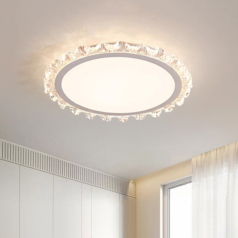 lámpara de techo luminaria de habitación dormitorio principal simple estilo francés luz de techo espectral totalmente inteligente flores 2024 dormitorio