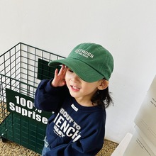 春秋新款儿童帽子韩版2024休闲字母男童女童3岁5岁6岁宝宝鸭舌帽