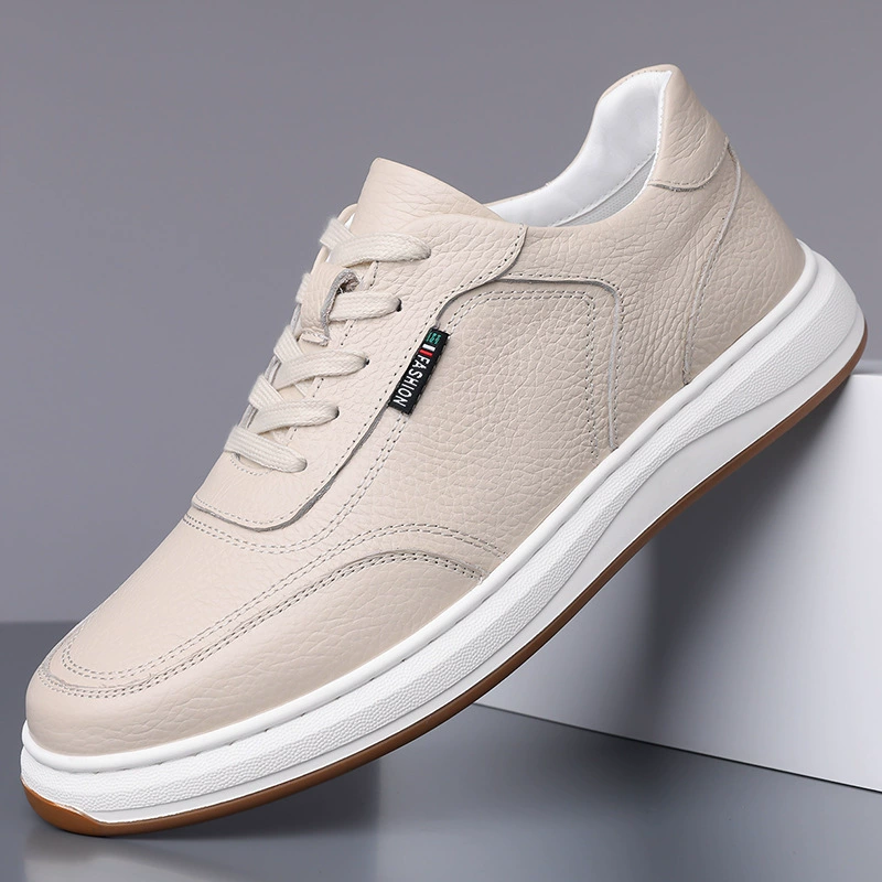 2024 весна и осень новые мужские повседневные кожаные туфли