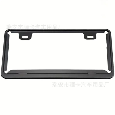 Cross-Border Foreign Trade Uv Amazon Popular Japanese License Plate Frame Stainless Steel Japanese License Plate Frame Temu One Piece (License plate holder/license plate holder) - japan-black-stainless-steel-single-pack