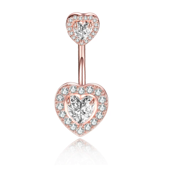 European and American double love-rose gold