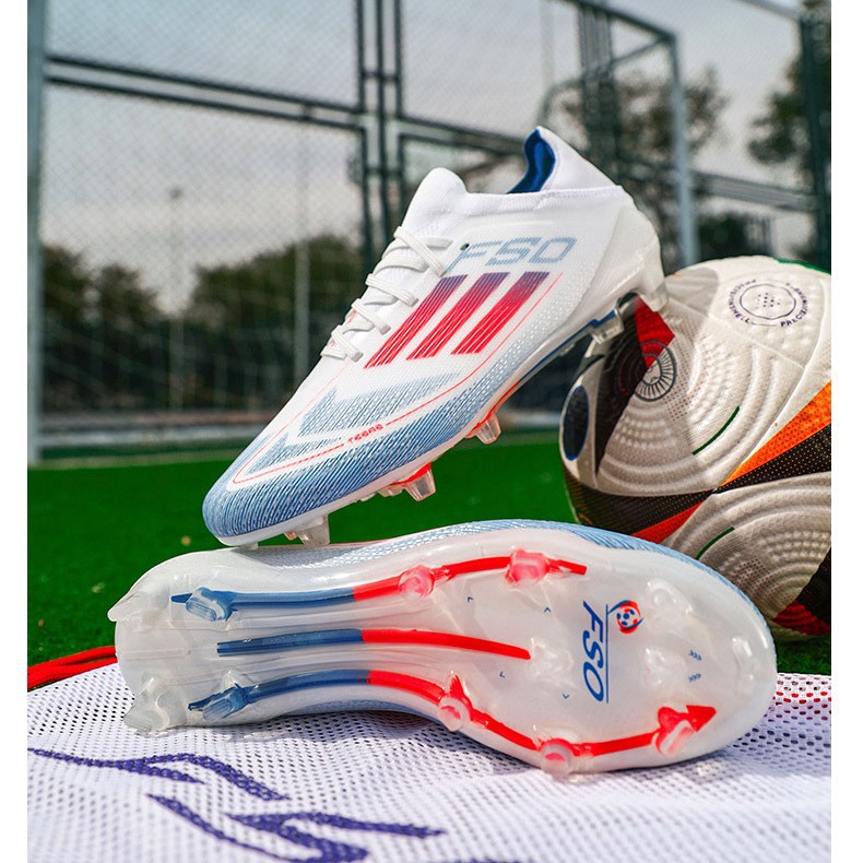Fábrica al por mayor nuevo F50 baja zapatos de fútbol juveniles clavos de hierba zapatos de fútbol de competencia profesional