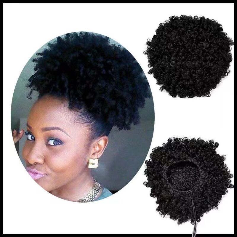 Hair Package Wool Curl Replacement Piece Black Perm Wig Fluffy Breathable Afro Afrocurlytoupeemen