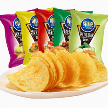 可比克薯片32g休闲小零食解馋小吃多口味混装年货夜宵充饥番茄味