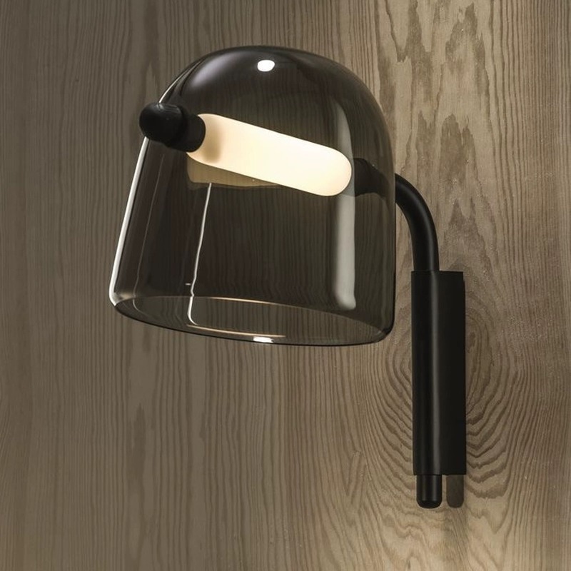 Iluminación de fondo pared de cabezal de cama lámpara de vidrio hotel nórdico lámpara de luz en luz de fondo TV pasillo lámpara de pared de vidrio