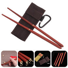 Mahogany Folding Chopsticks Outdoor Camp Picnic Travel跨境专