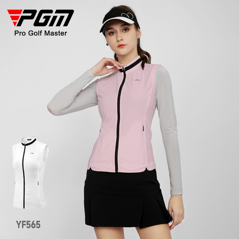 PGM golf vest women's summer clothing waist slimming coat skin-friendly women's clothing lightweight thin vest