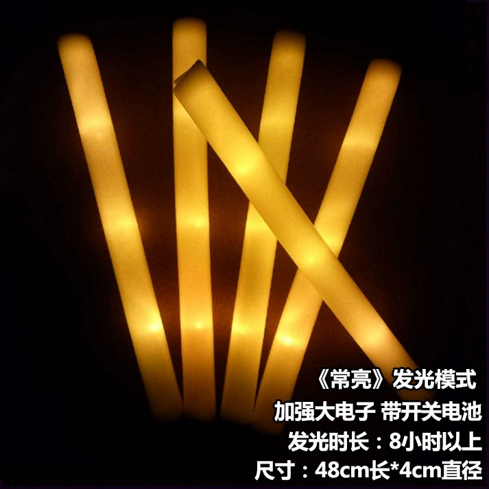 Colorful sponge flashing fluorescence light stick from foam