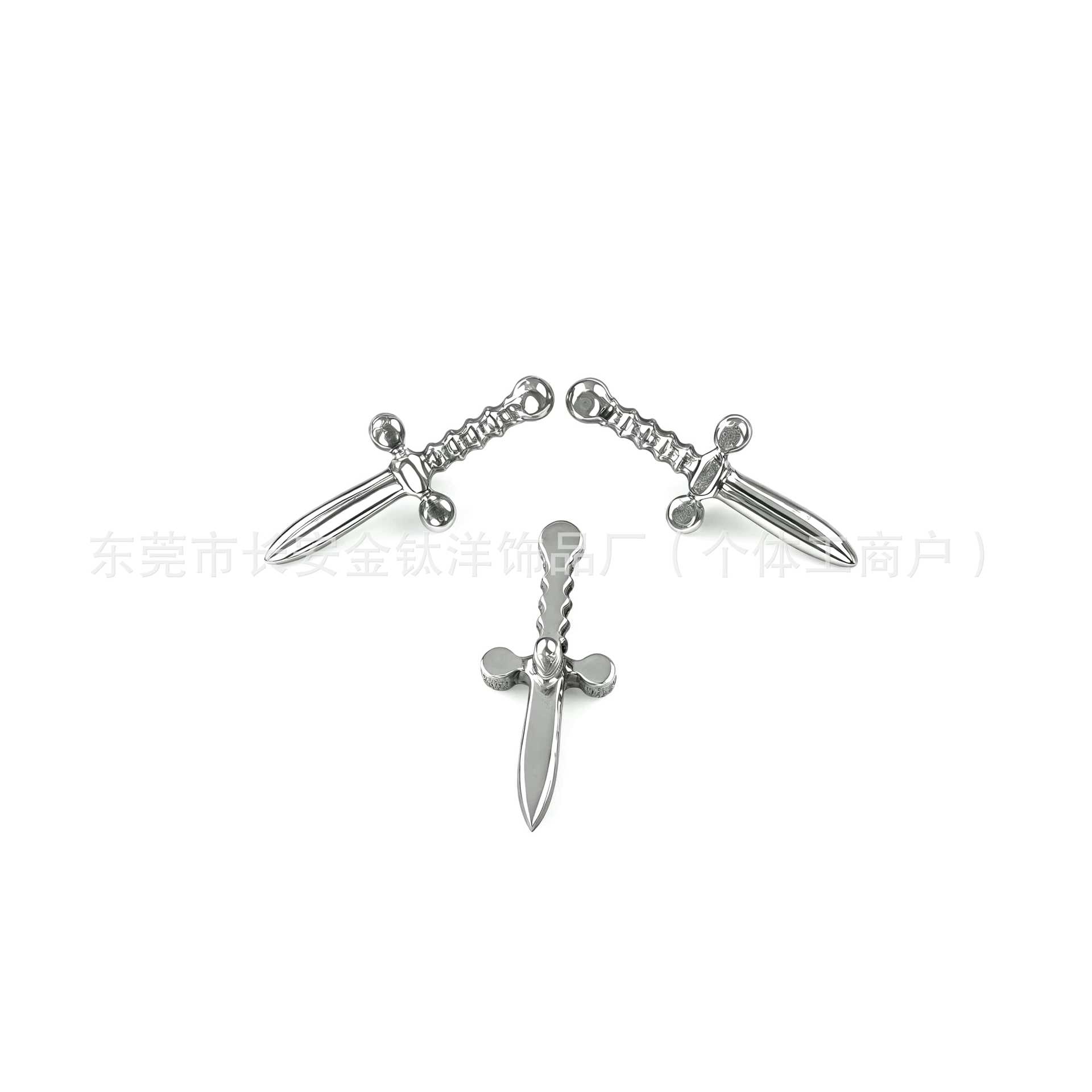 F136 Titanium Cross Sword Internally Threaded Ear Nail Lip Nail Body Piercing Jewelry Wholesale detail image 8