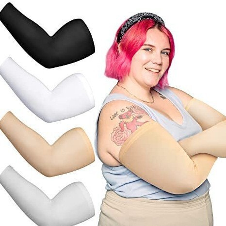 Amazon Cross-Border Large Size Skin Color Ice Silk Sleeves Can Be Combined with Sun Protection Ice Sleeves for Men and Women, Elbow and Arm Protectors Amazon Cross-Border Large Size Skin Color Ice Silk Sleeves Can Be Combined with Sun Protection Ice Sleeves for Men and Women, Elbow and Arm Protectors