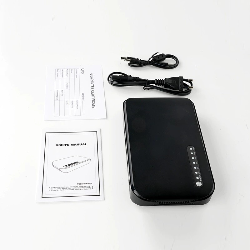 POE - 830P-LFP, DC UPS ininterrumpido fuente de alimentación de monitoreo de gatos de luz 20000mah