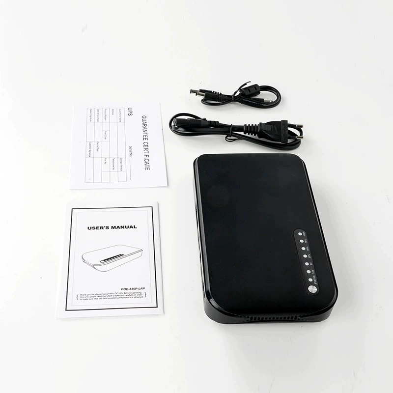 POE-830P-LFP, DC DC UPS uninterruptible power supply, Lightmax monitoring power outage battery life of 20000mah