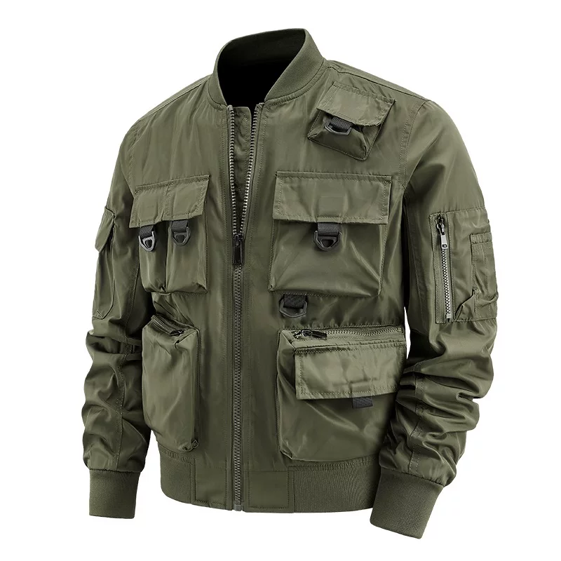 Мужская куртка авиатор с множеством карманов в стиле гор outdoor casual функциональная куртка для съемок на открытом воздухе рыболовная куртка 8809
