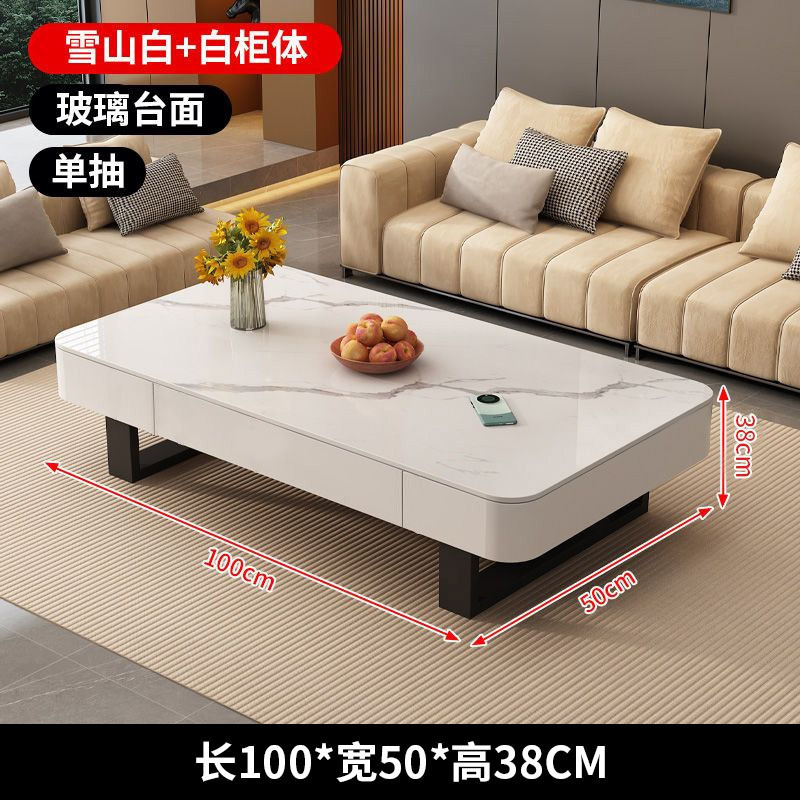 茶几客厅电视柜组合轻奢小户型现代简约钢化玻璃落地款家用客厅几|undefined
