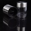 Multi -layer stainless steel transparent manual pepper grip grinder seasoning bottle glass barbecue seasoning tank