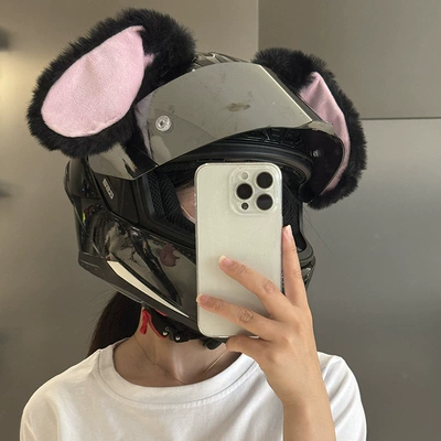 Motosiklet dəbilqələri Cat Ears Big Rabbit Ears