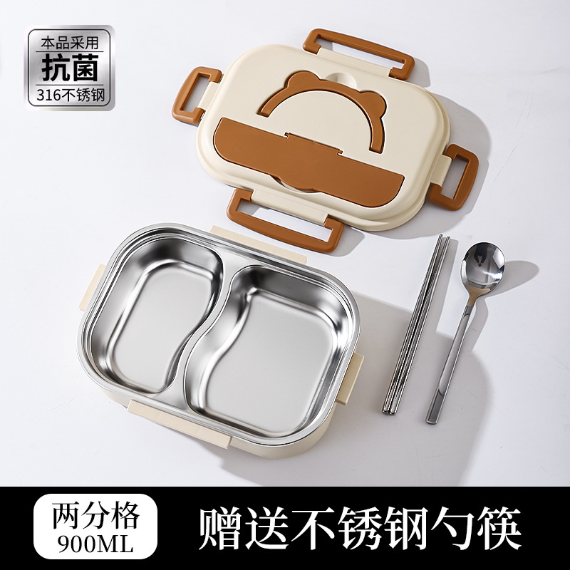 Caja de almuerzo para estudiantes aislada de acero inoxidable 316