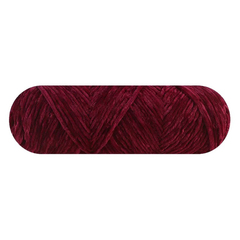 Chenille de terciopelo dorado lana gruesa bola sombrero bufanda suéter muñeca ganchillo gancho zapatos material tejido bricolaje paquete