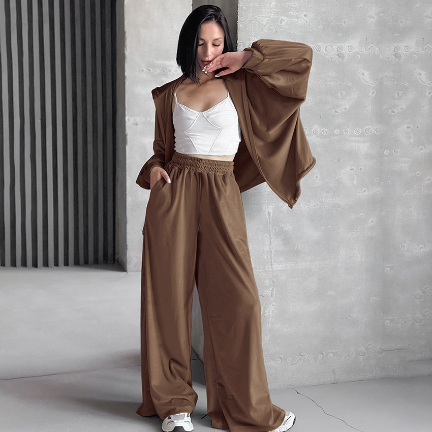 Tailleur pantalone cappotto da donna tinta unita_voghion.com