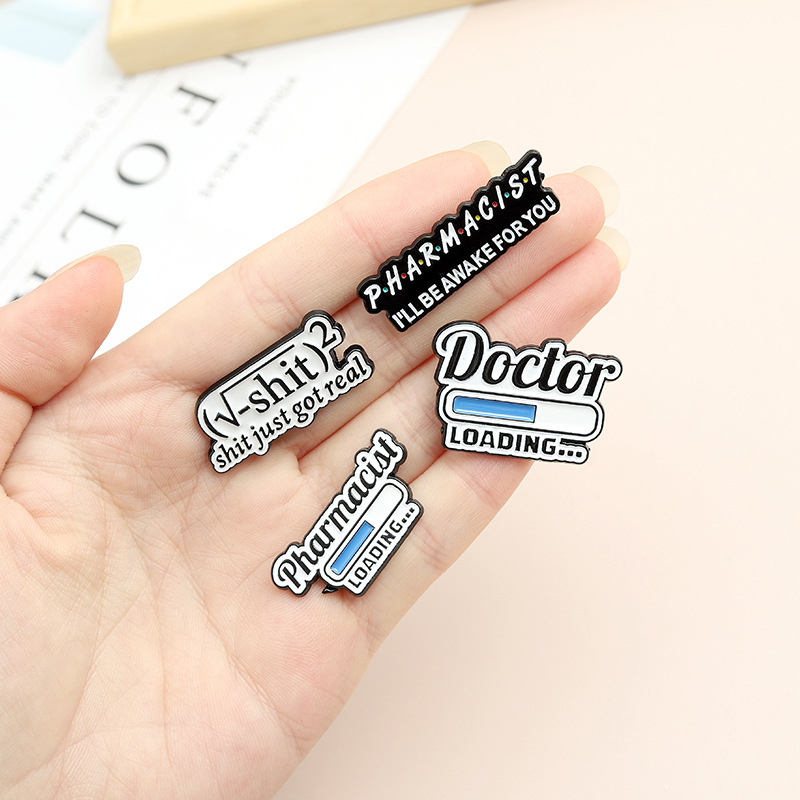 10g Weight Brooches Classification Casual, School, Daily Occasion Alloy Material Letter Pattern All Seasons Season Unisex Gender Stoving Varnish Design Preppy Style Style Preppy Style Pin Letter Alloy Stoving Varnish Unisex Brooches 3