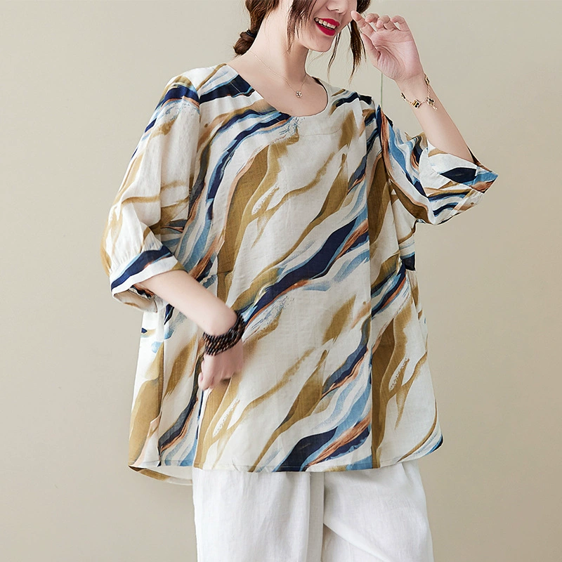 Summer breathable short sleeve T-shirt for leisure, plus size, oversize