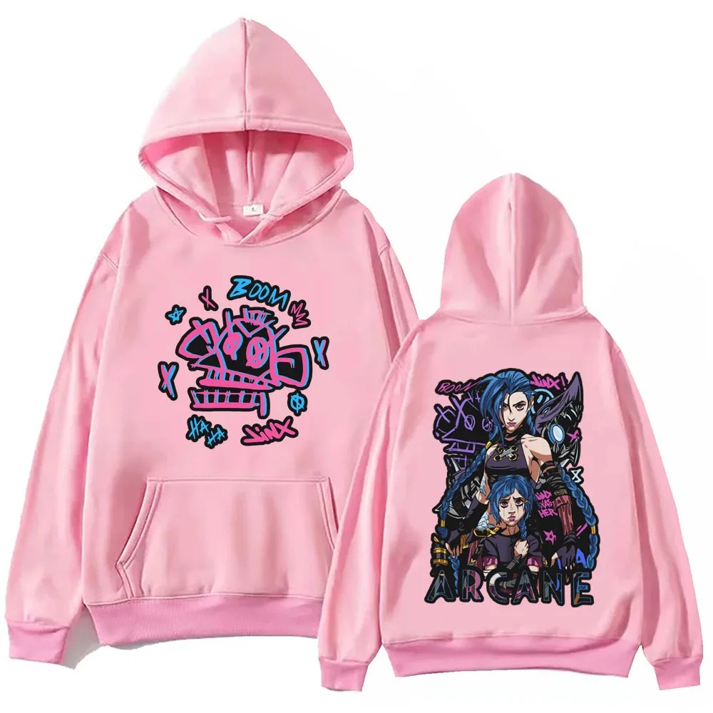 Hot GAME Anime Arcane Hoodie Harajuku Hip Hop Pullover Tops