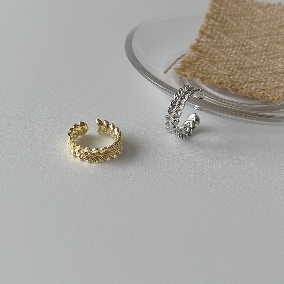 Fashion Grain Copper Open Ring