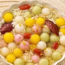 多彩小圆子彩色小汤圆300g混色糯米香糯无馅酒酿小圆子早餐点心
