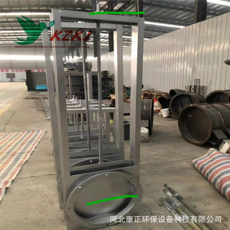 烟风管道电动插板阀风机插板门电液动推杆闸板阀不锈钢平板闸门