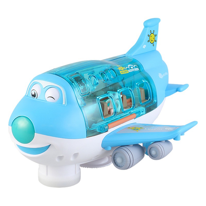 Avión grande eléctrico Universal Q con ojos parpadeantes, juguete grande, música brillante, avión giratorio, avión grande para niños.