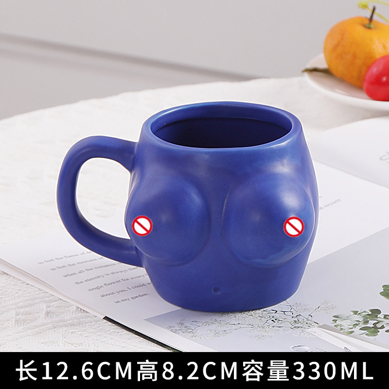 Taza de cerámica creativa de estilo INS taza de desayuno lindo pellizco diseño creativo de nicho regalo de vacaciones nuevo