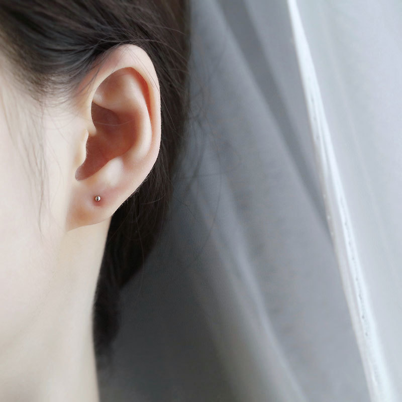 S999 シルバーイヤリング女性用、耳ピアス用アンチブロックシルバーイヤリング、シンプルジュエリー、ビーニーミニ、男性と女性のための同じスタイルのシルバージュエリー|undefined
