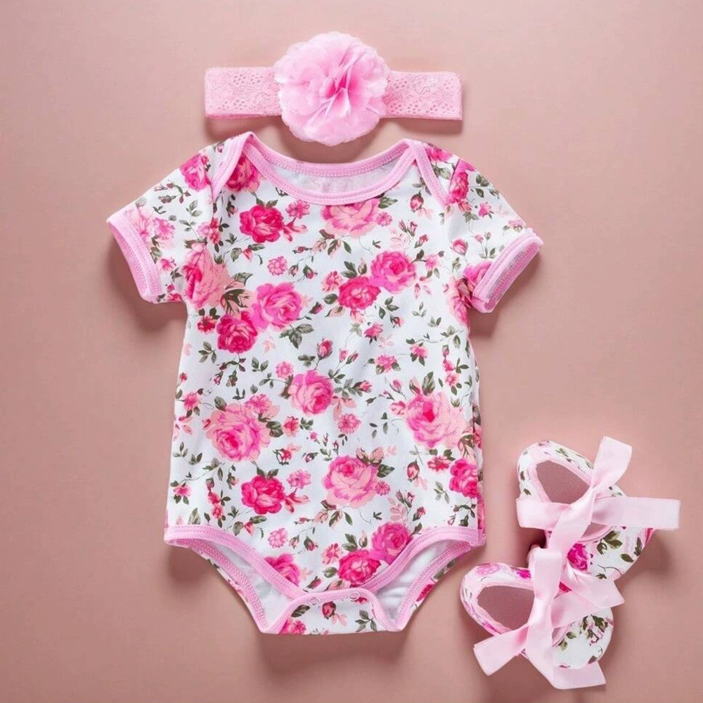 Infant connected onesie summer set