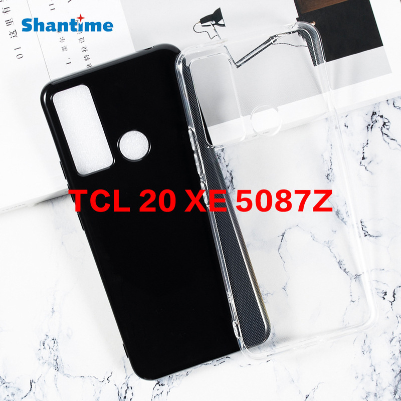 For TCL 20 XE 5087Z Mobile Phone Case Flip Mobile Phone Leather Case TPU Pudding Case Soft Case