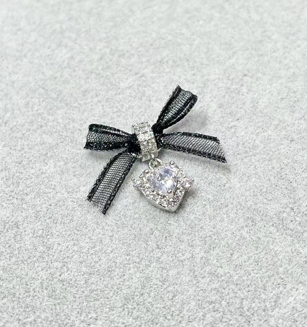 【블랙 클립】 리본 레이스