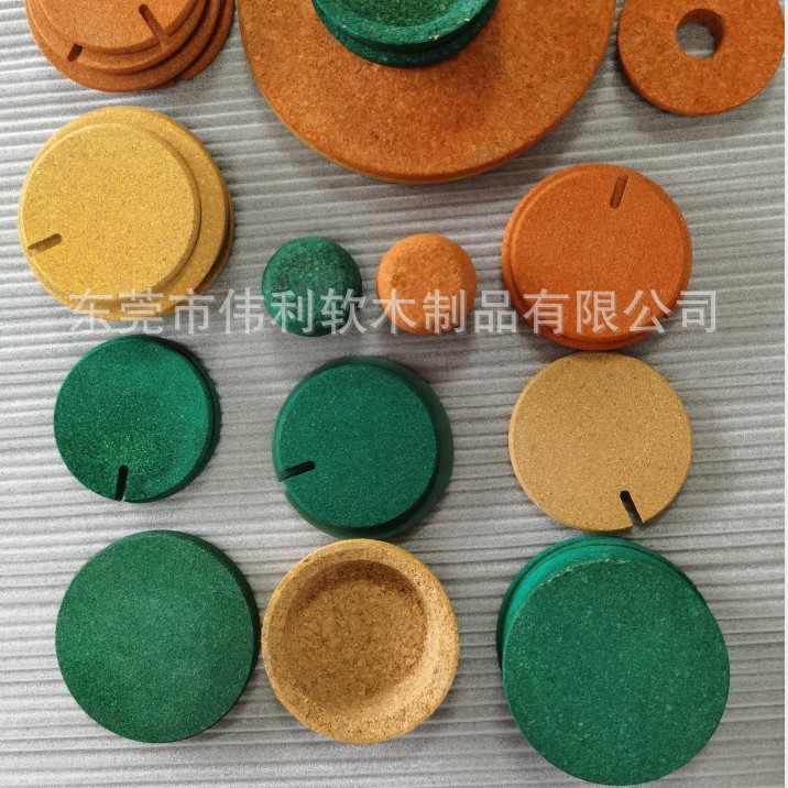 彩色锅垫,软木杯垫 家居餐桌磨削精致软木杯垫摆件 复古简约 彩色