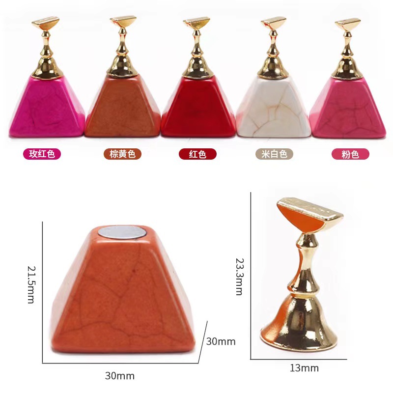 Nuevos productos transfronterizos base de piedra de pino magnetic piezas de manicure piezas de ajedrez de manicure para principiantes manicure师 fijo marco de práctica de manicure