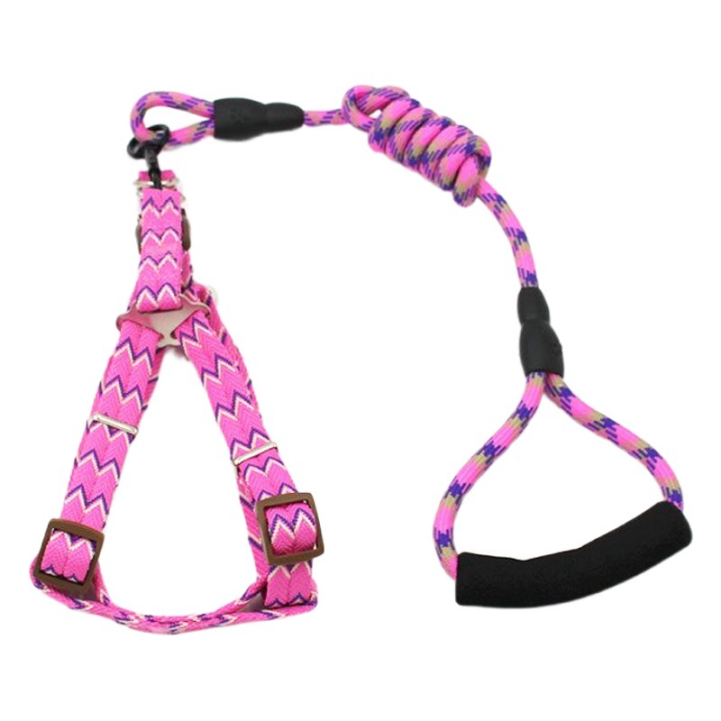Para mascotas correa de nylon hilo pecho traje perro cuerda gato cadena collar suministros en stock al por mayor