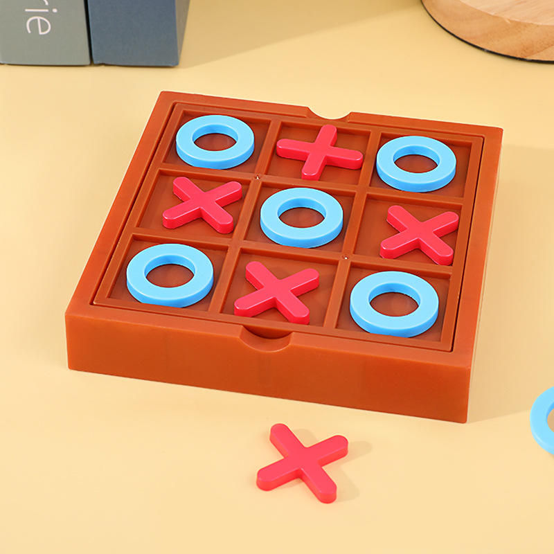Niños de tres piezas XO tic-tac-toe rompecabezas pensamiento entrenamiento juguete divertido juego niño muñeca juego de mesa interactivo entre padres e hijos
