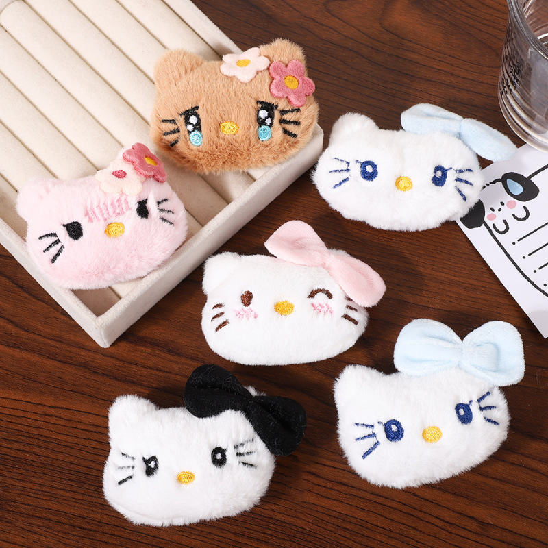卡通毛绒kitty挂件可爱KT猫公仔装饰辅料甜美猫咪书包钥匙扣配件|undefined