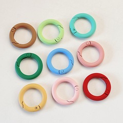 New candy-colored paint spring ring handmade DIY keychain accessory painted colorful keychain decoration