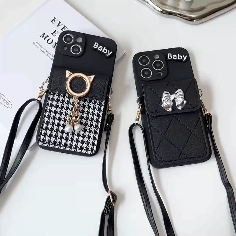 Protective Phone Case With Bow Lanyard For Iphone Models_voghion.com