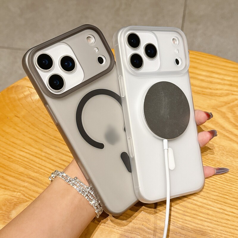 UV准分子适用苹果17Promax磨砂磁吸手机壳iphone16透明PC硬保护套|undefined