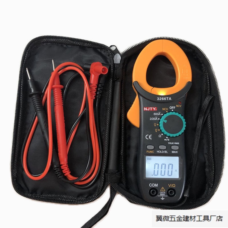 난징 TIANYU 3266A AC 클램프 멀티 미터 디지털 전류계 600A 자동 범위 NVC 클램프 미터.