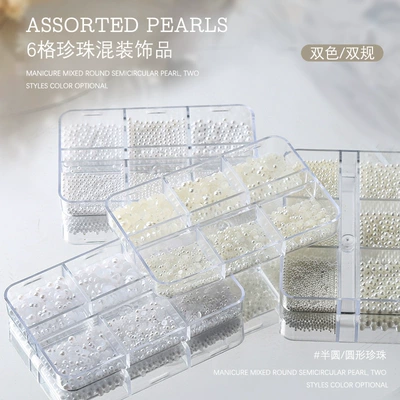 High-Gloss Flats Mixed Size Pearl, Dırnaq bəzəkləri